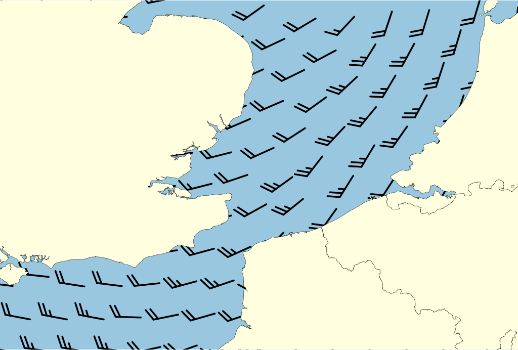 Beeld van het kustgebied