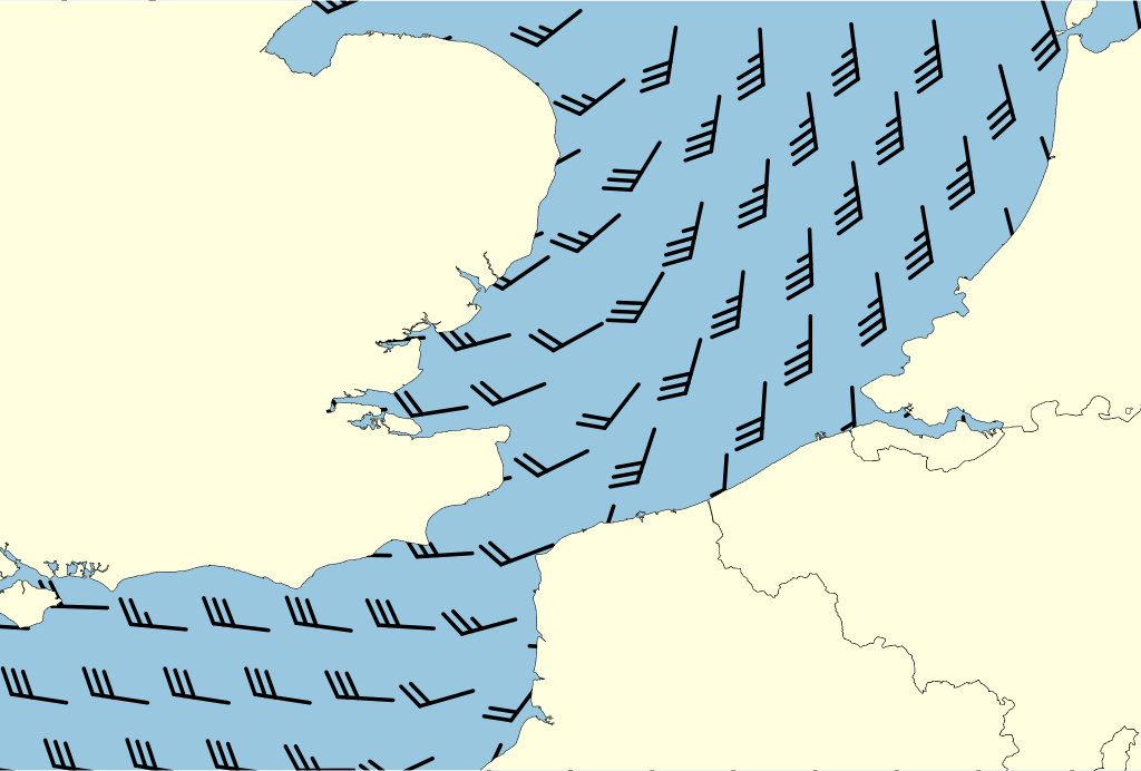 Beeld van het kustgebied