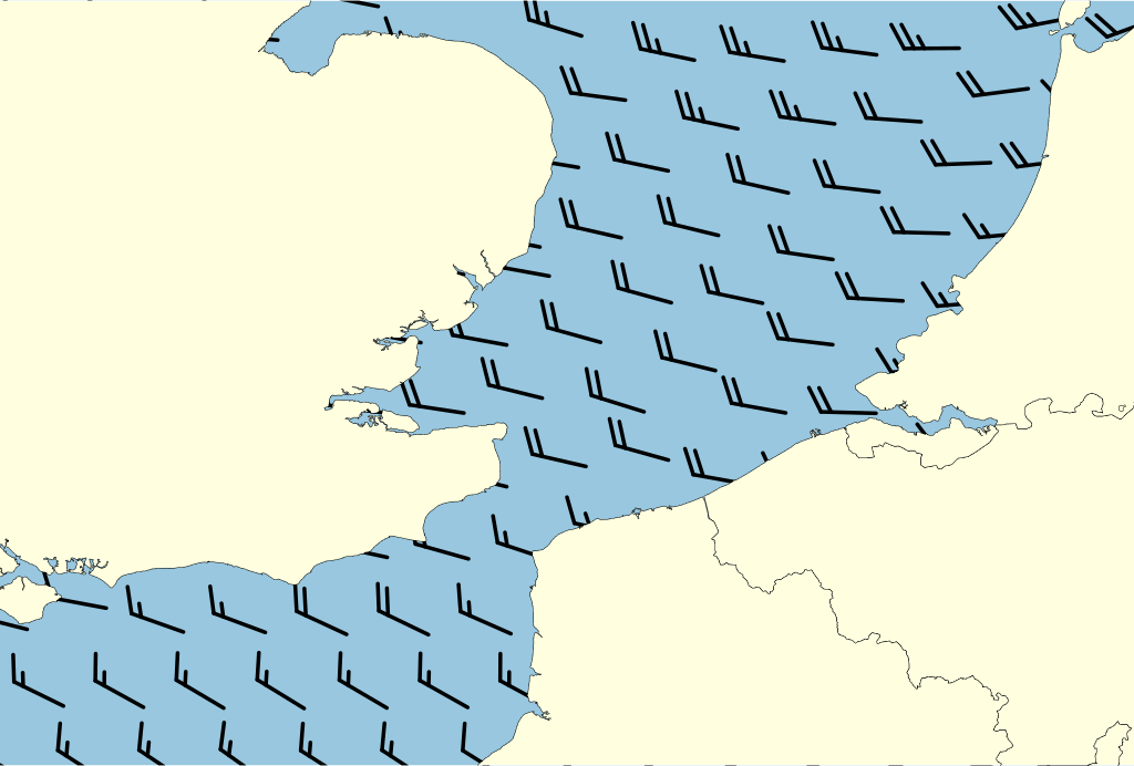 Beeld van het kustgebied