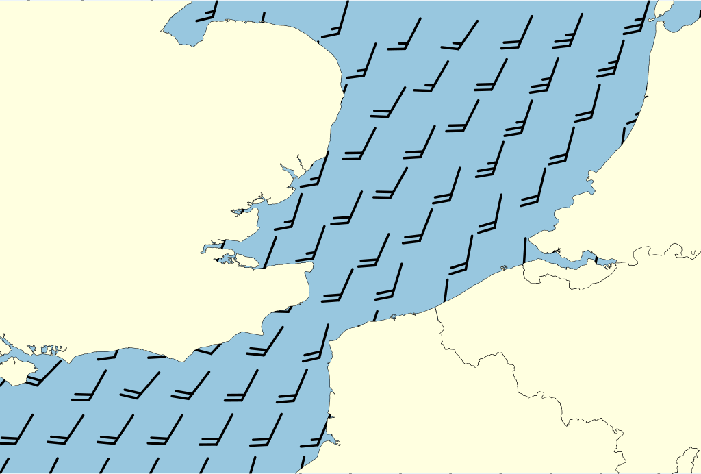 Beeld van het kustgebied