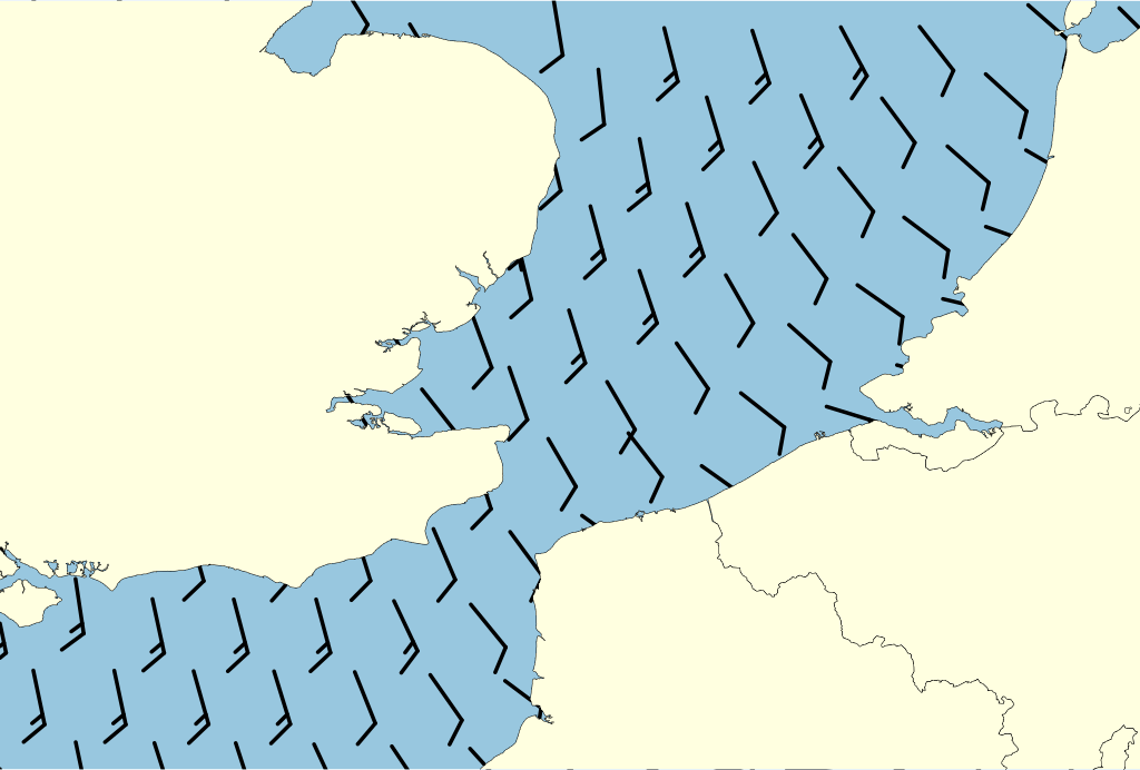 Beeld van het kustgebied