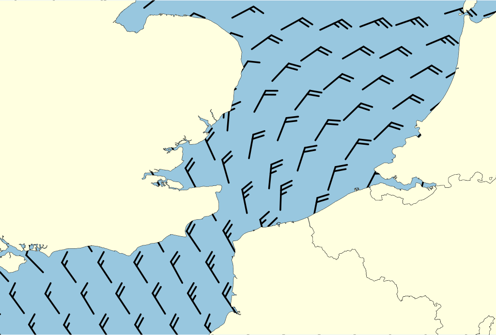 Beeld van het kustgebied