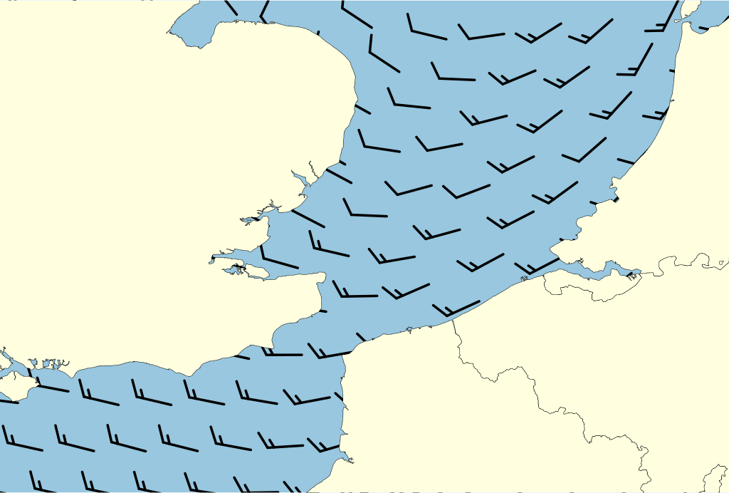 Beeld van het kustgebied