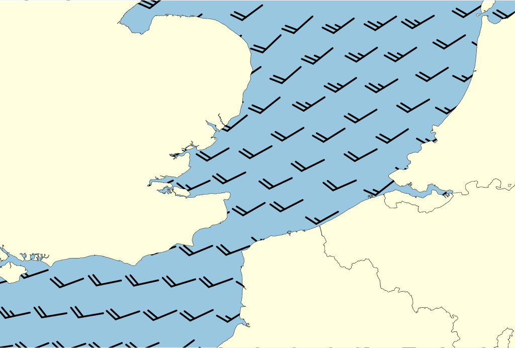 Beeld van het kustgebied