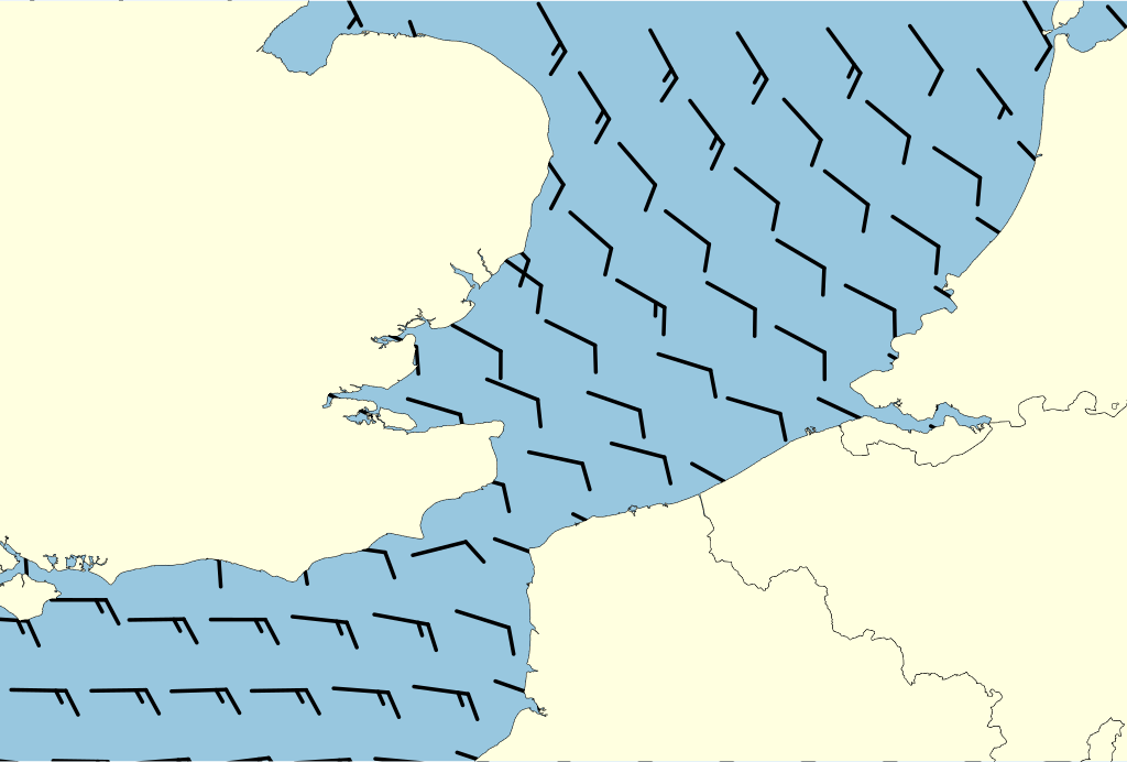 Beeld van het kustgebied