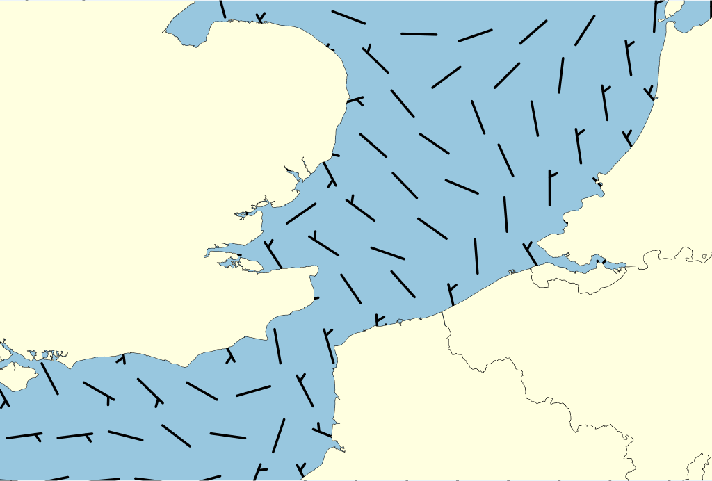 Beeld van het kustgebied