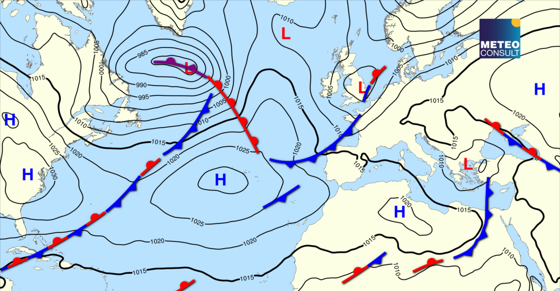 Beeld van de algemene weerssituatie