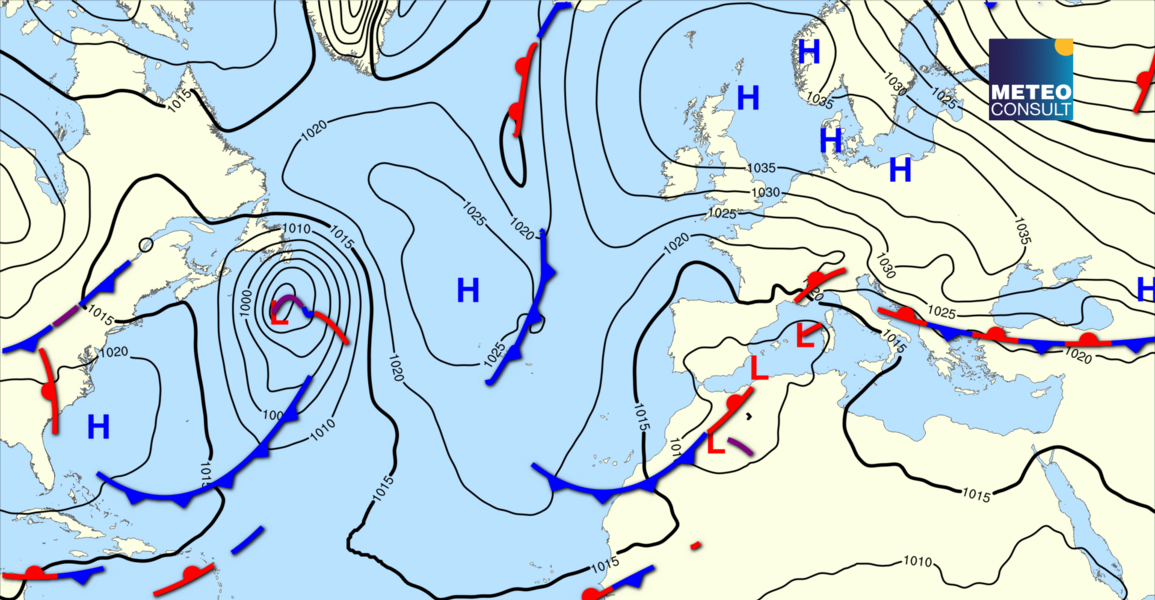 Beeld van de algemene weerssituatie