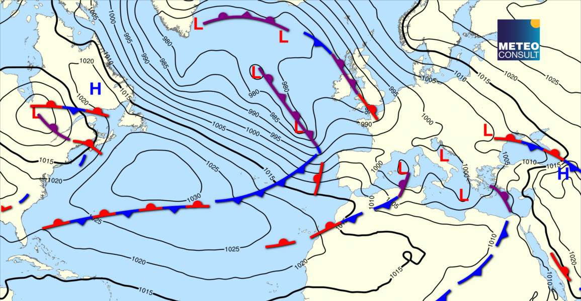 Beeld van de algemene weerssituatie