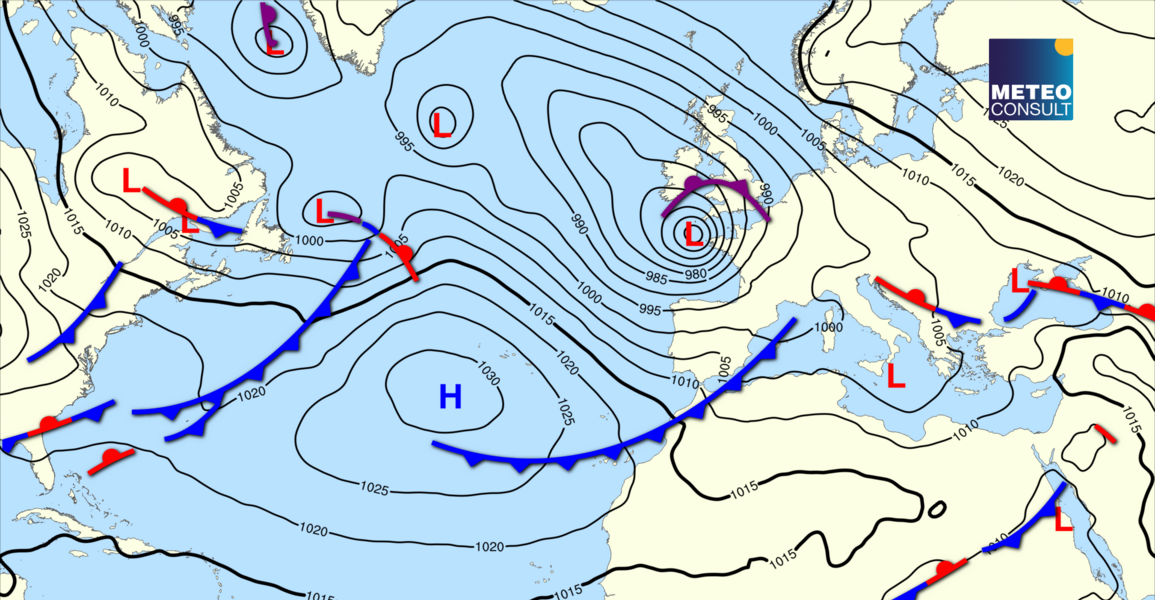 Beeld van de algemene weerssituatie