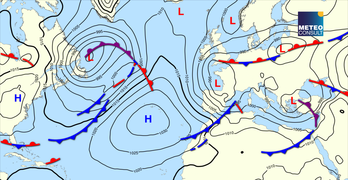Beeld van de algemene weerssituatie